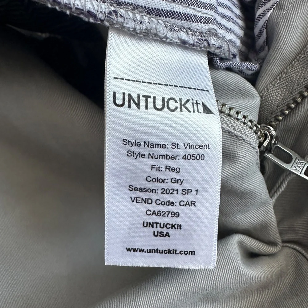 Untuckit MENS summer gray chino shorts W32